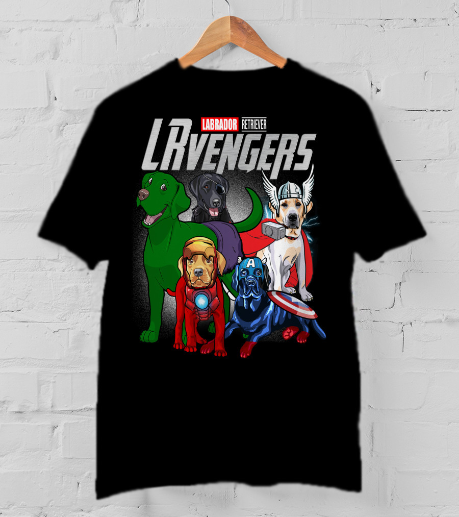 Labrador Retriever LRvengers Superhero Dogs Assemble T-Shirt