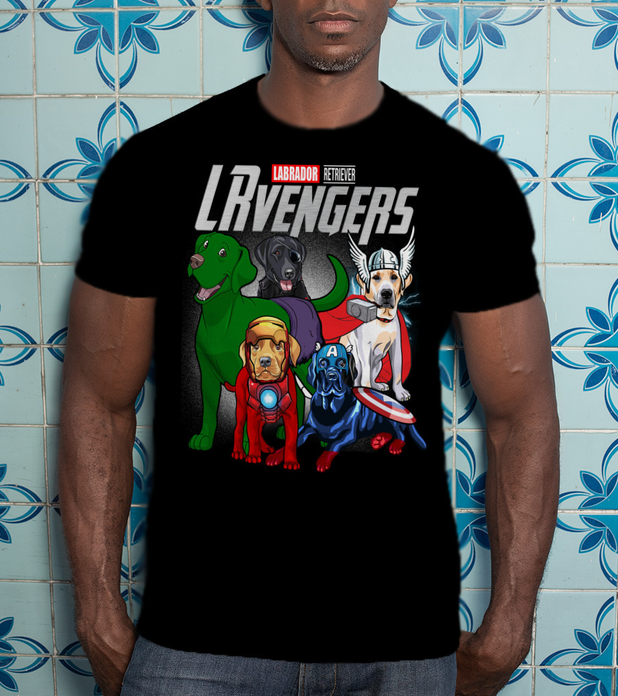 Labrador Retriever LRvengers Superhero Dogs Assemble T-Shirt
