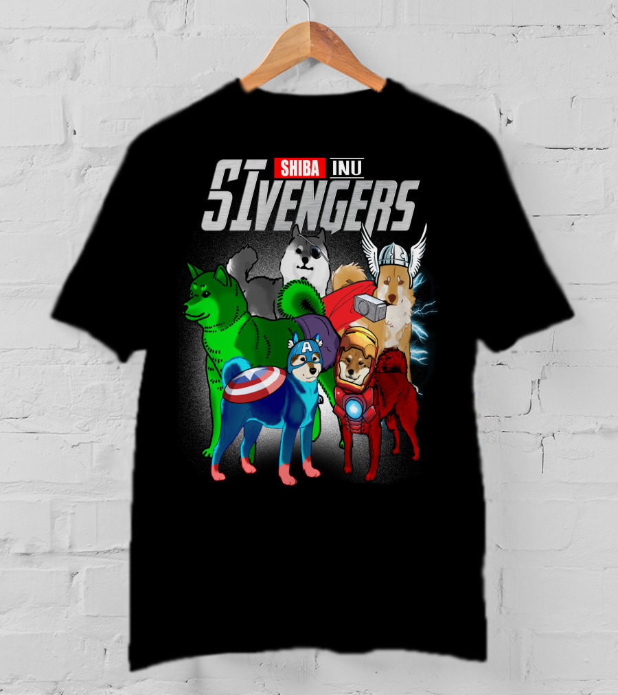 Shiba Inu SIvengers Dog Heroes Avengers T-Shirt
