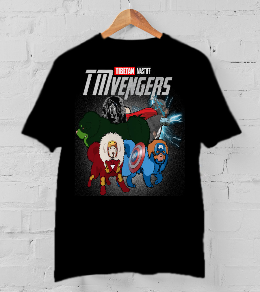 Tibetan Mastiff TMvengers Heroic Team-Up T-Shirt