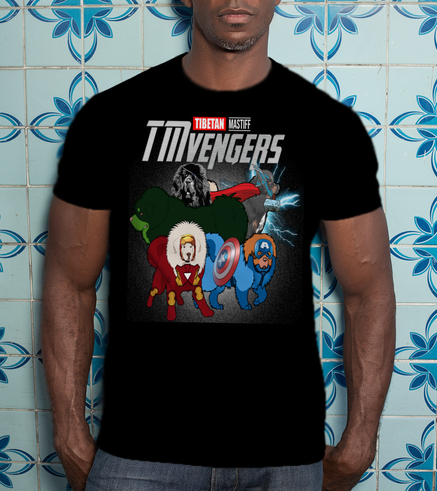 Tibetan Mastiff TMvengers Heroic Team-Up T-Shirt