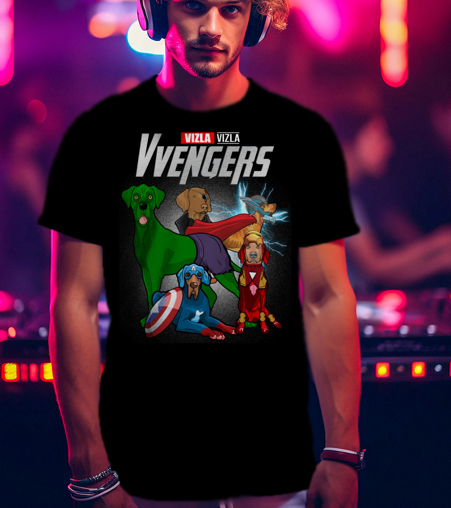 Vizla Vvengers Vizla Dogs Superhero T-Shirt