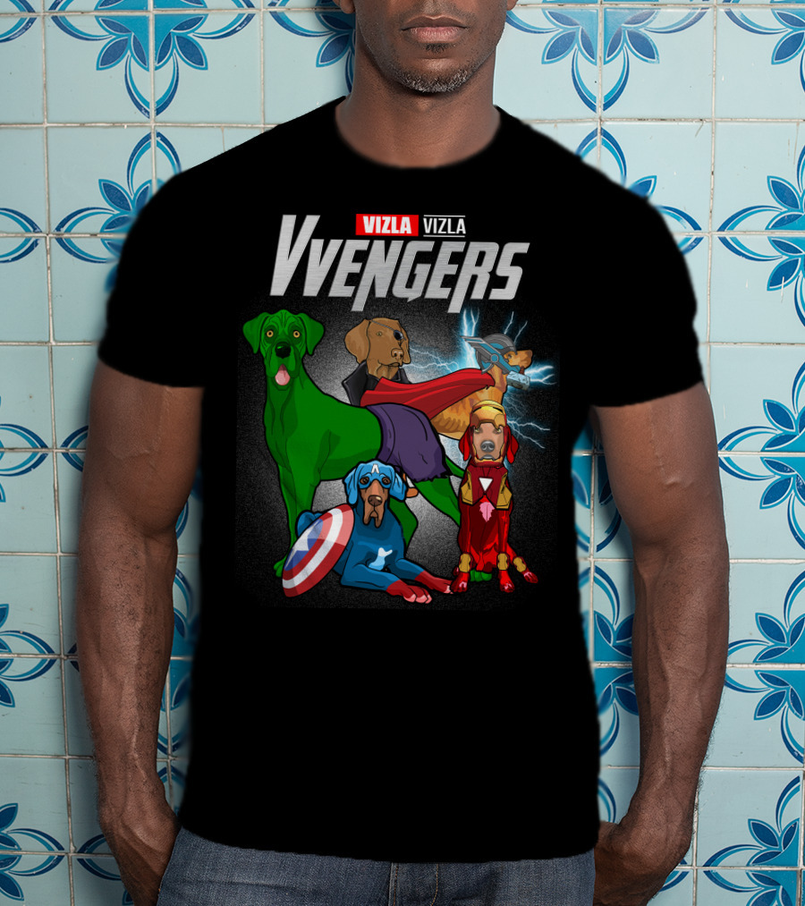 Vizla Vvengers Vizla Dogs Superhero T-Shirt
