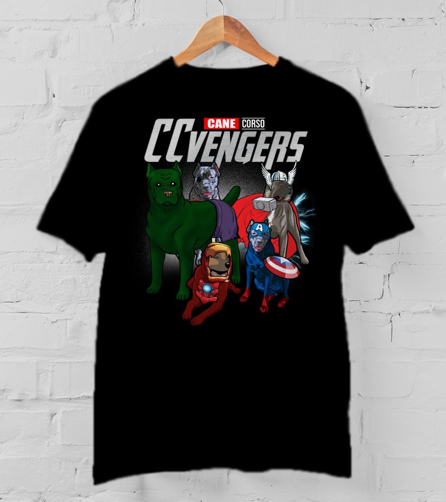 Cane Corso CCvengers Dogs As Superheroes T-Shirt