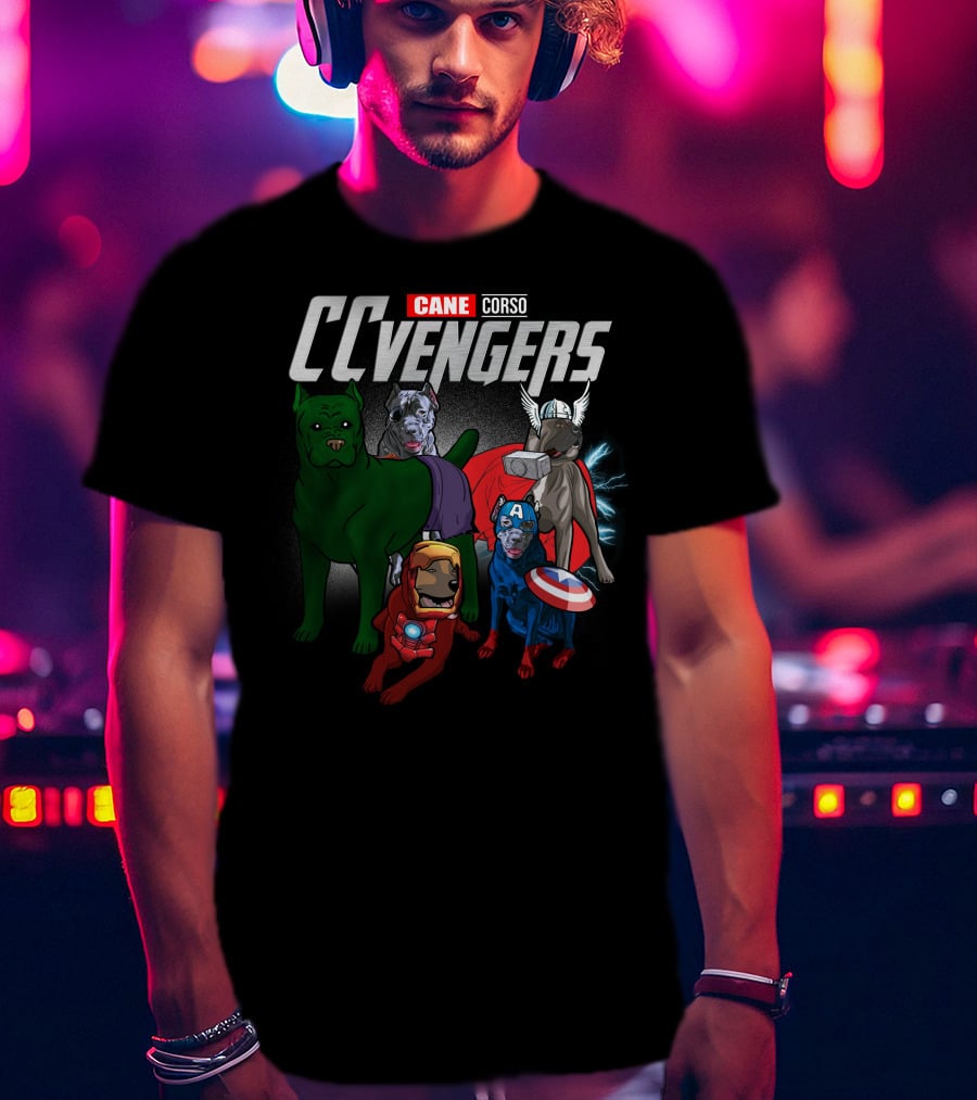 Cane Corso CCvengers Dogs As Superheroes T-Shirt