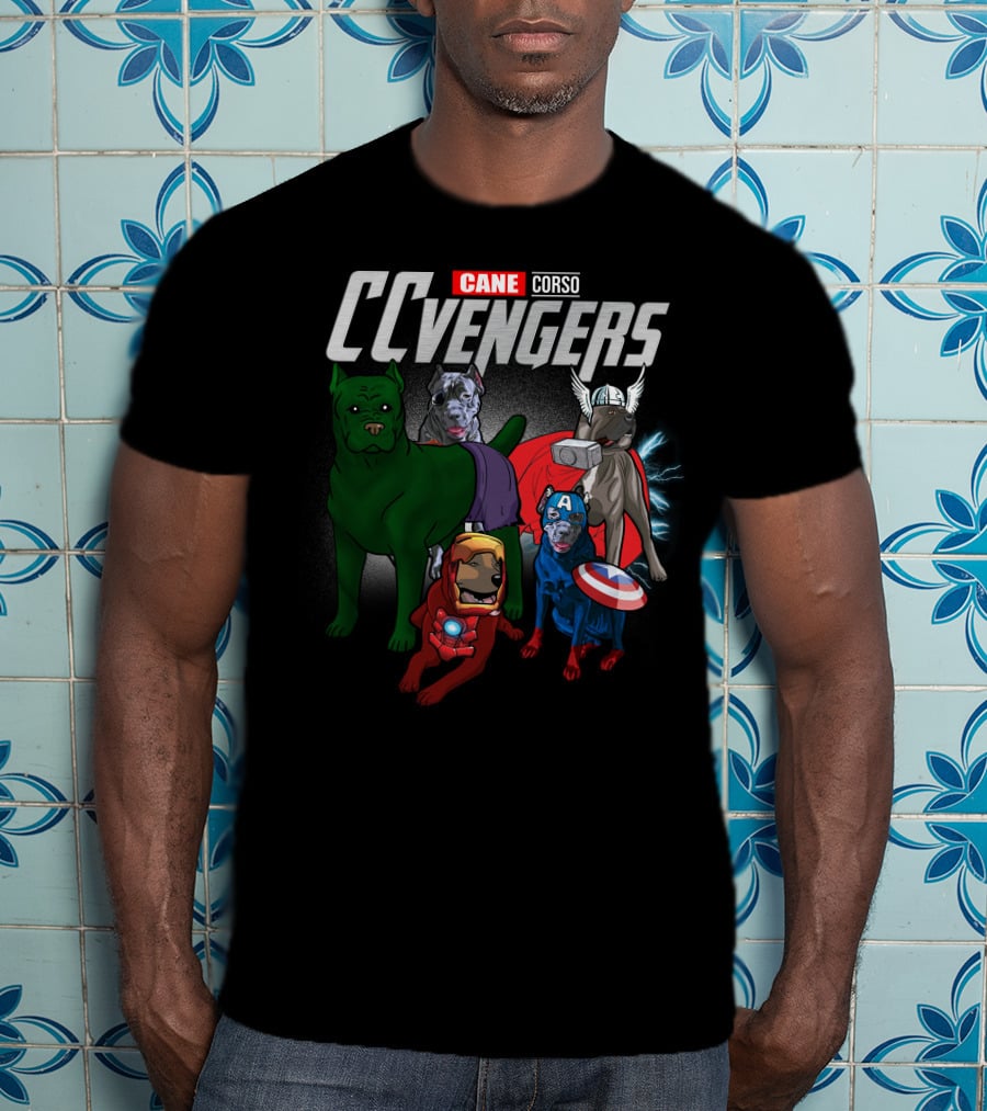Cane Corso CCvengers Dogs As Superheroes T-Shirt