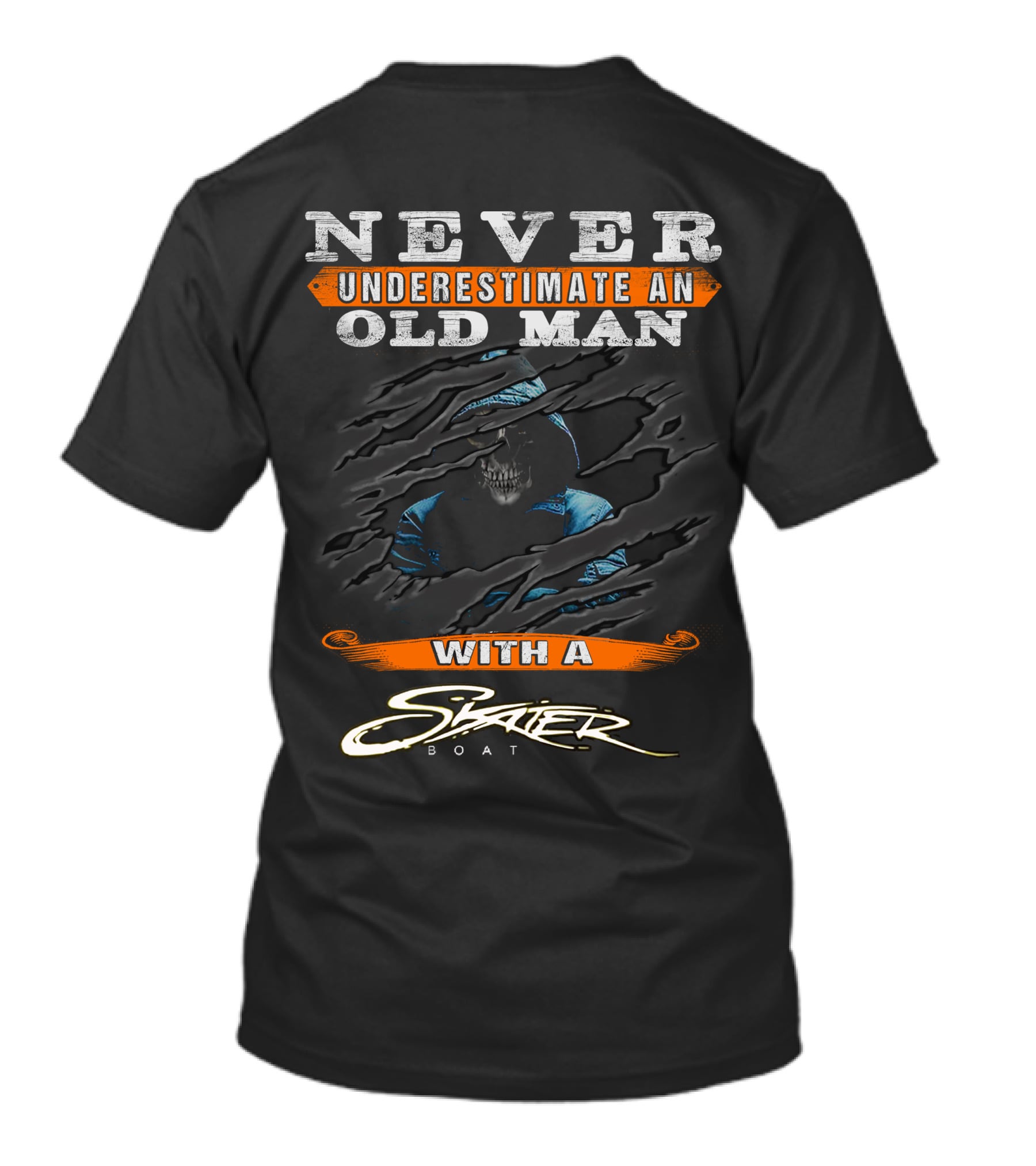 NEVER UNDERESTIMATE AN OLD MAN WITH A SKATER BOAT T-Shirt
