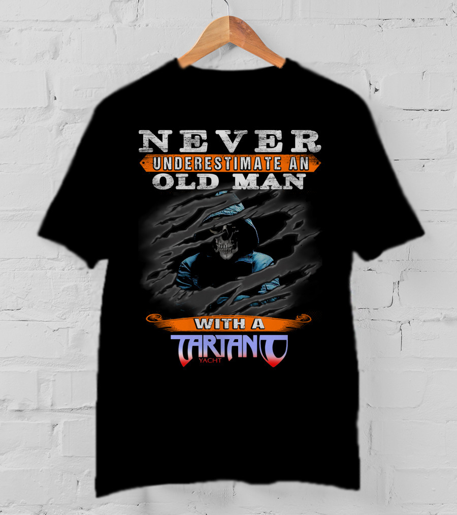 NEVER UNDERESTIMATE AN OLD MAN WITH A TARTAN1 YACHT T-Shirt