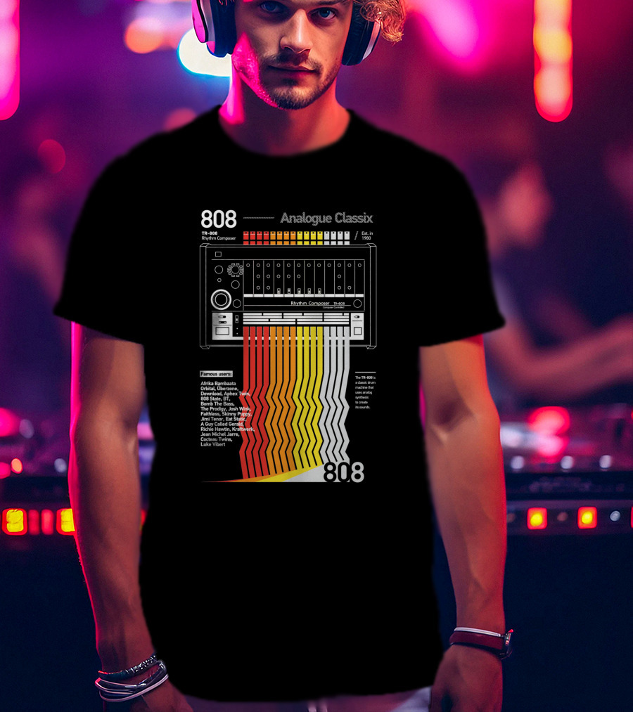 808 Analogue Classix Rhythm Composer TB-808 Famous Users Est. 1980 T-Shirt