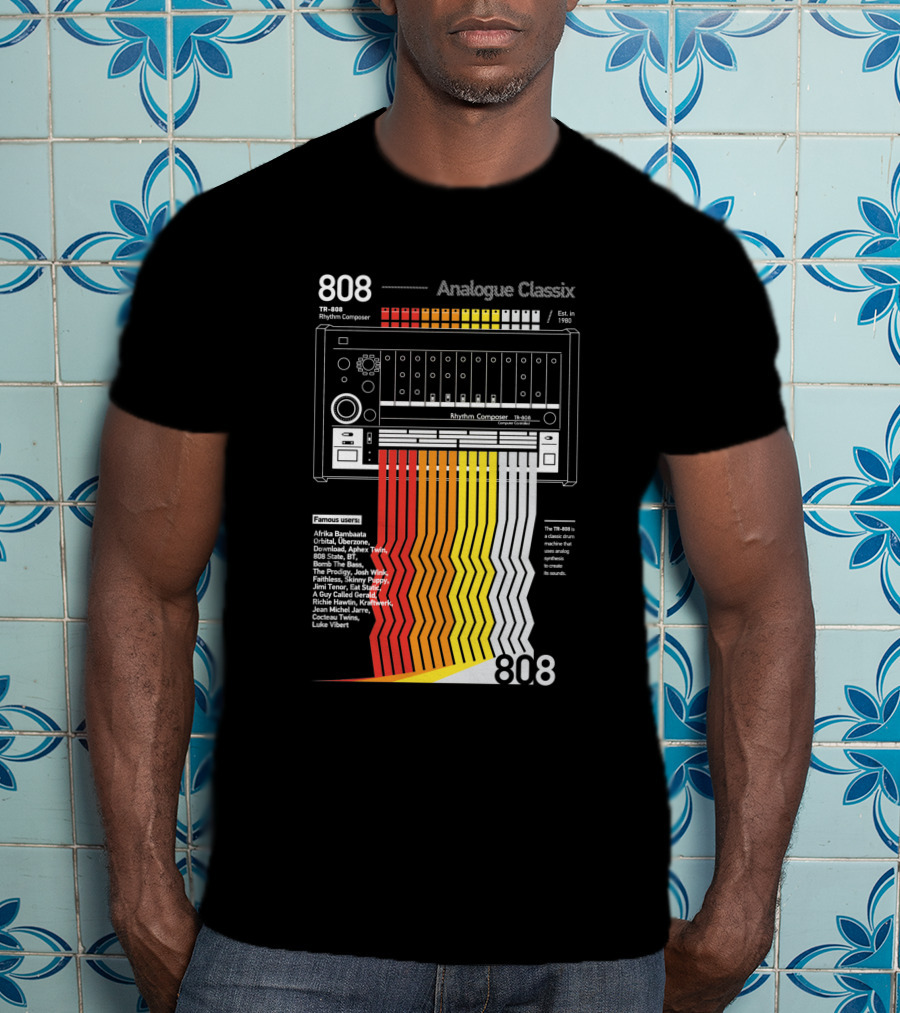808 Analogue Classix Rhythm Composer TB-808 Famous Users Est. 1980 T-Shirt