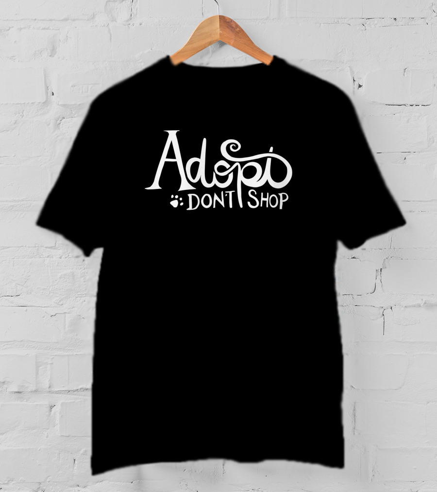 Adopt Don't Shop Paw Prints T-Shirt