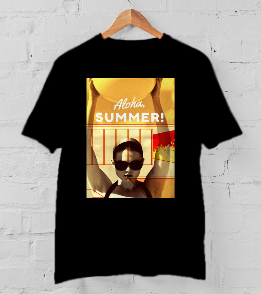 Aloha Summer Beach Ball Sunglasses Retro Vibes T-Shirt