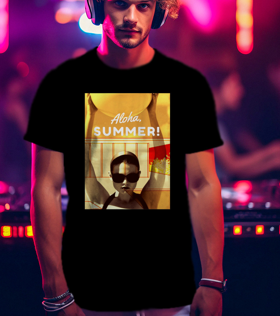 Aloha Summer Beach Ball Sunglasses Retro Vibes T-Shirt