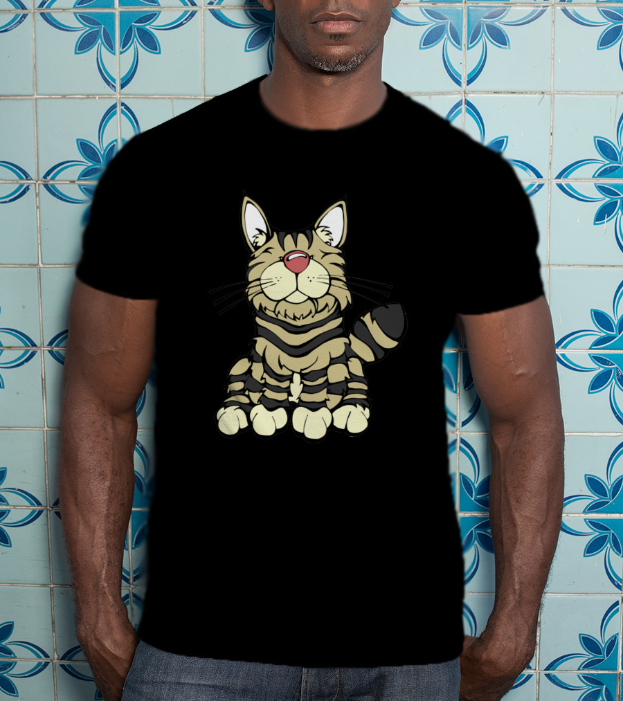 American Bobtail Cat Cartoon T-Shirt