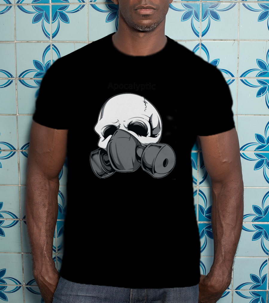 Apocalyptic Skull With Gas Mask 39688 T-Shirt