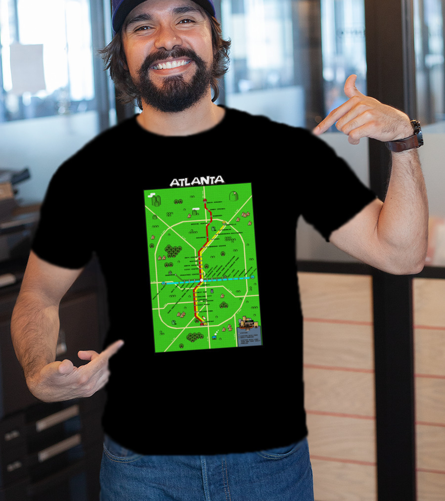 Atlanta Transit Map Super Mario Style 286711 T-Shirt