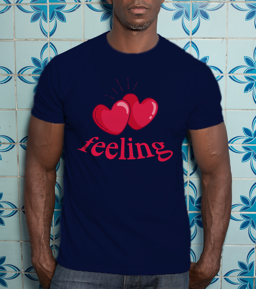 Feeling With Red Hearts Iconic T-Shirt