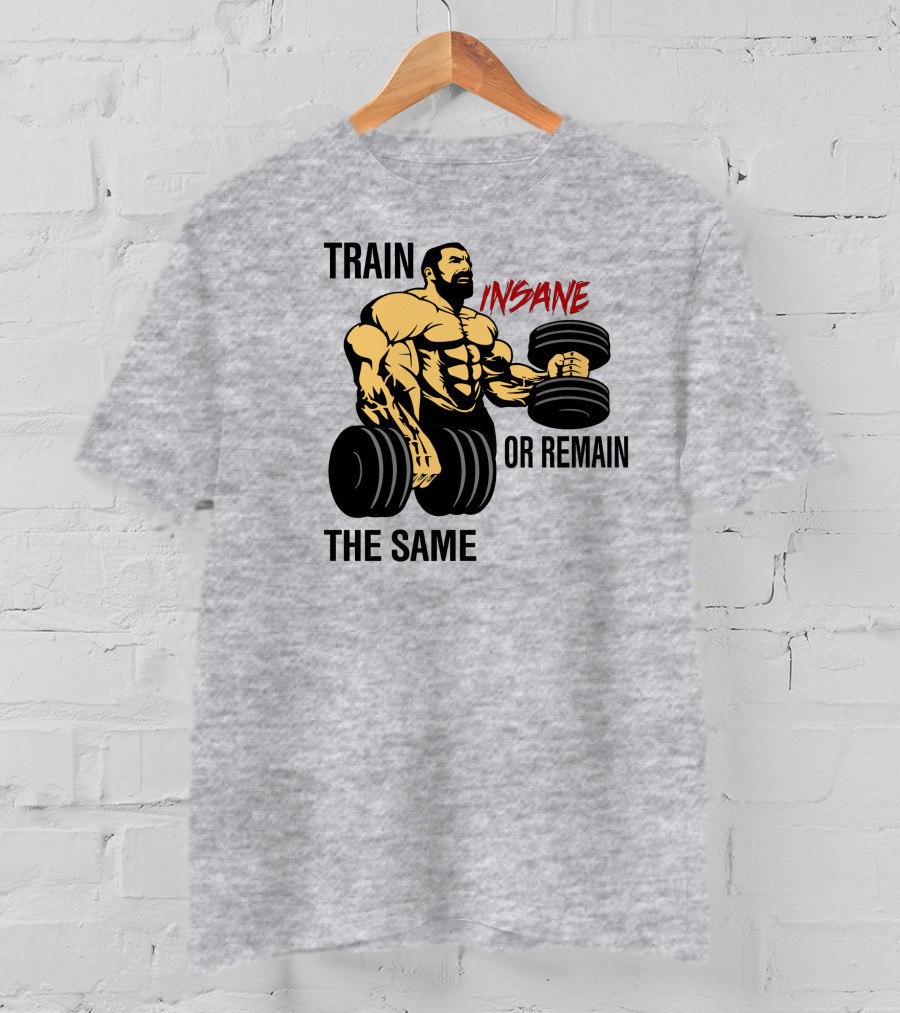 Train Insane Or Remain The Same Fitness And Bodybuilding T-Shirt