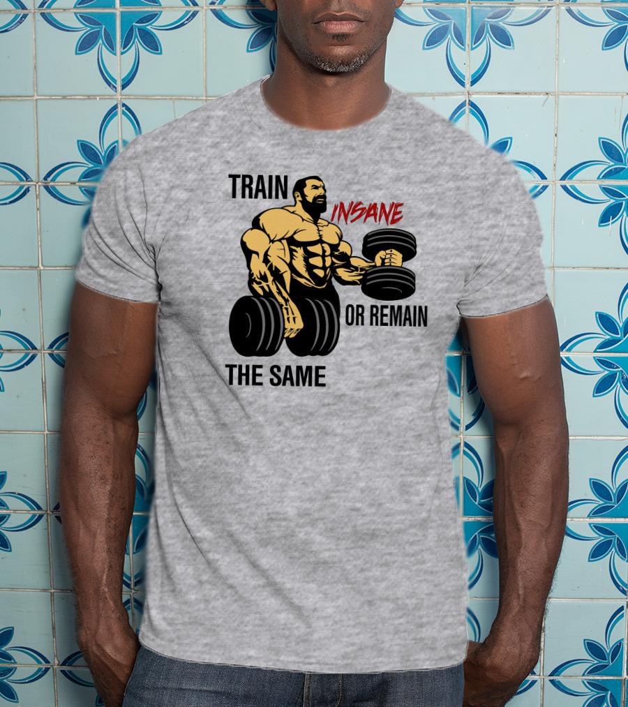 Train Insane Or Remain The Same Fitness And Bodybuilding T-Shirt