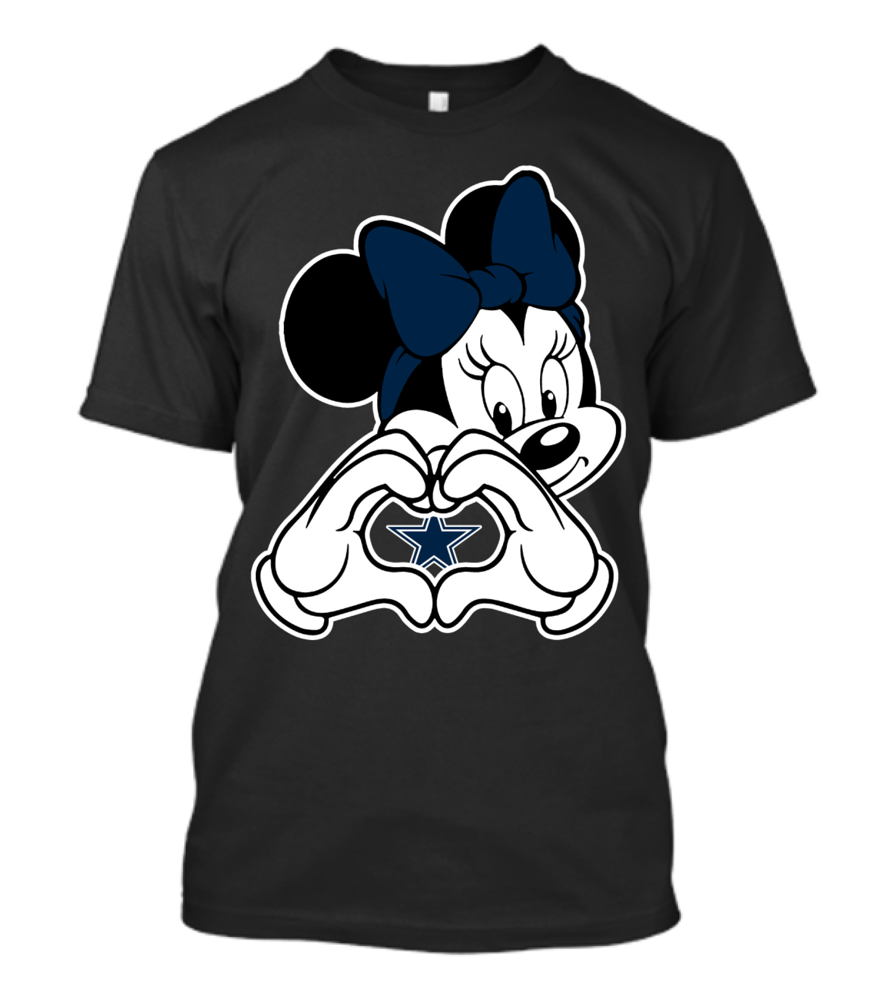 Minnie Mouse Heart Hands Dallas Cowboys Star T-Shirt
