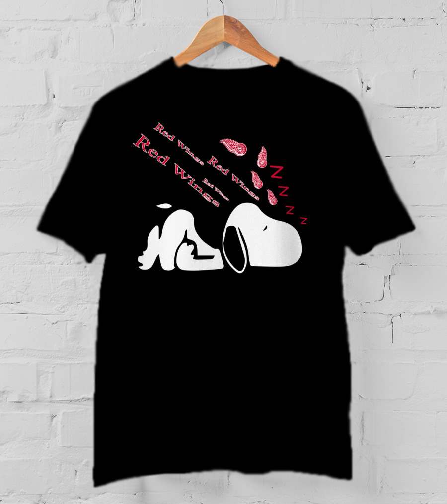Snoopy Detroit Red Wings Zzz Hockey Dreams T-Shirt
