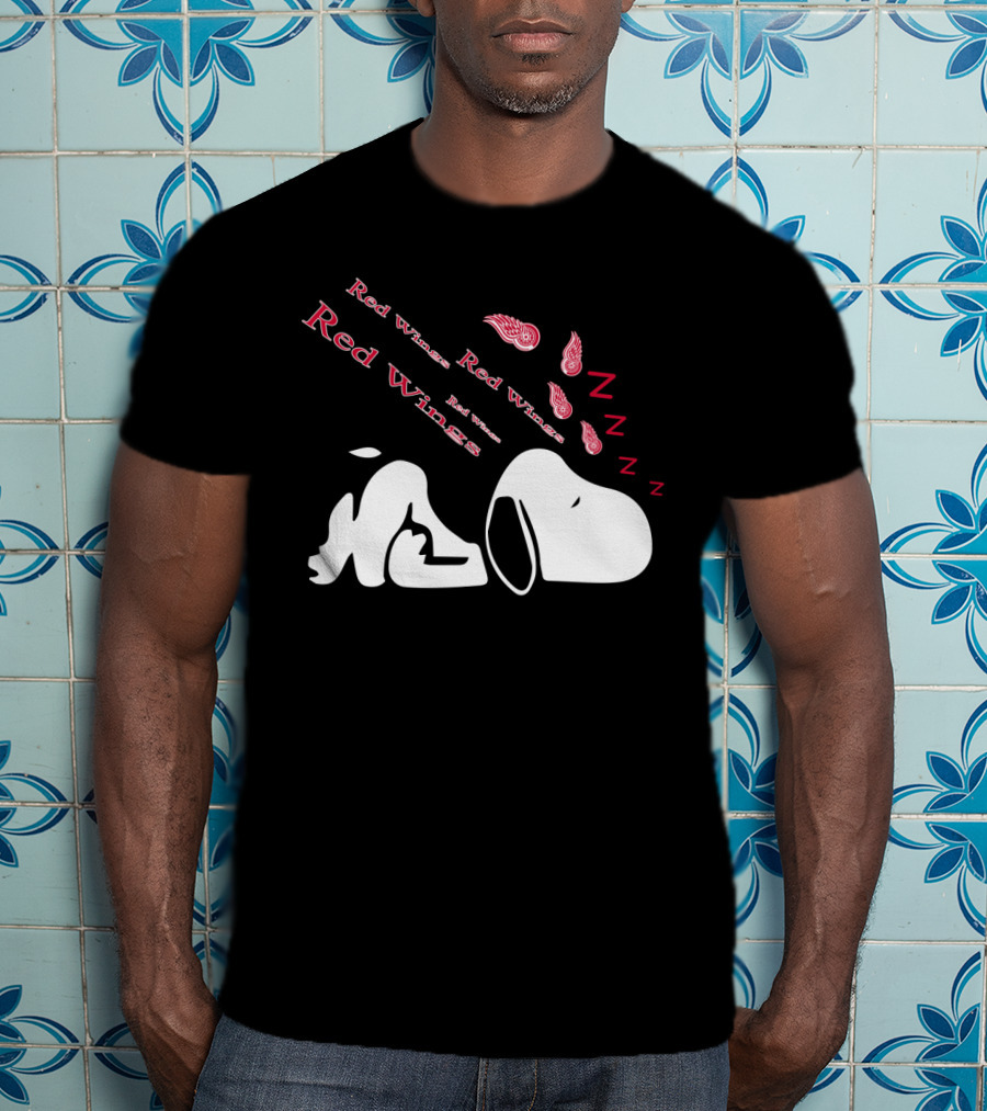 Snoopy Detroit Red Wings Zzz Hockey Dreams T-Shirt