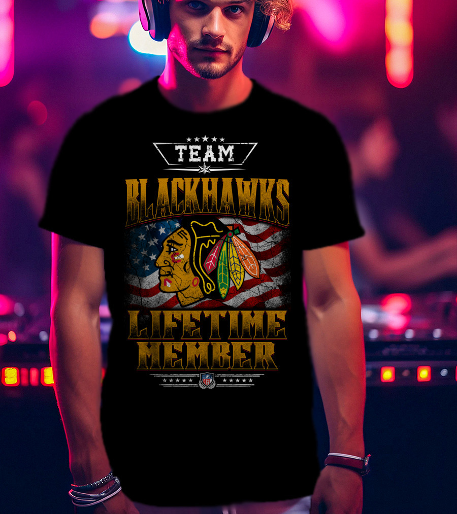 Team Blackhawks Lifetime Member T-Shirt