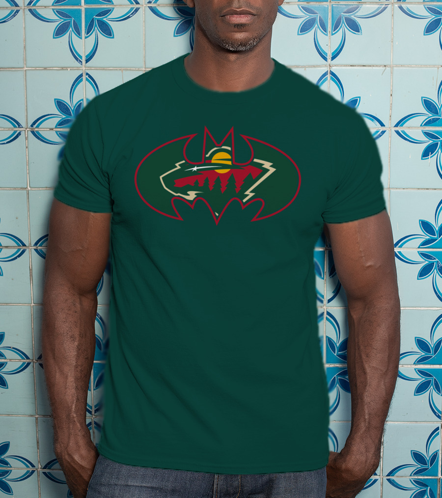 Minnesota Wild Batman Logo Mashup T-Shirt