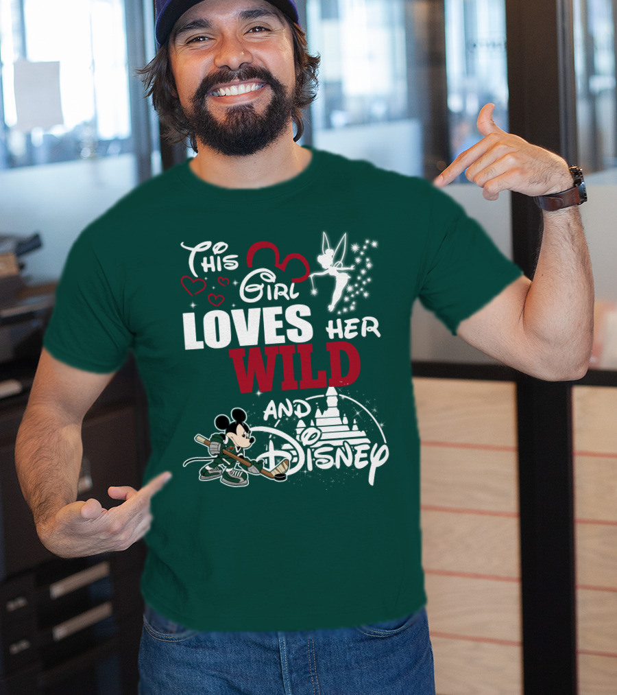 This Girl Loves Her Minnesota Wild And Disney T-Shirt