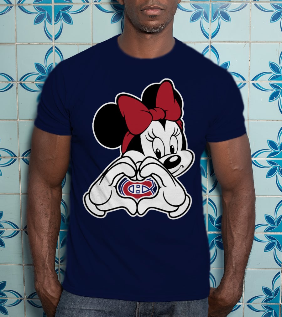 Minnie Heart Hands Montreal Canadiens T-Shirt