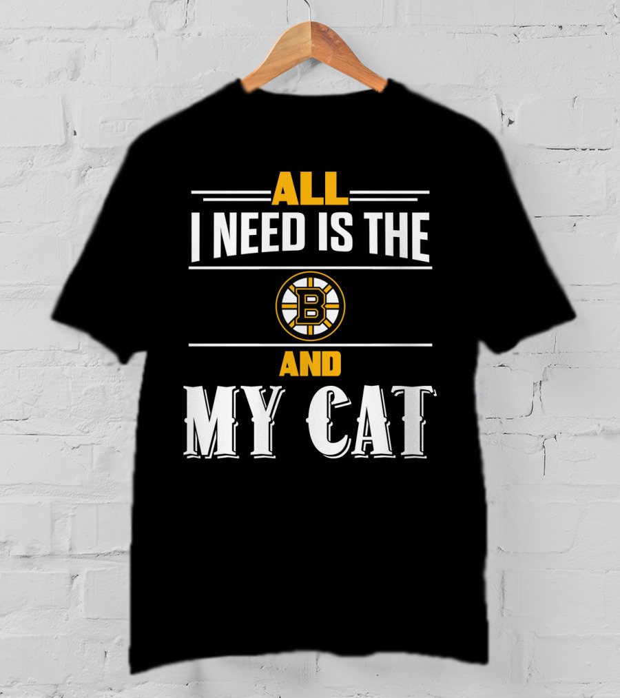 All I Need Is The Boston Bruins And My Cat T-Shirt