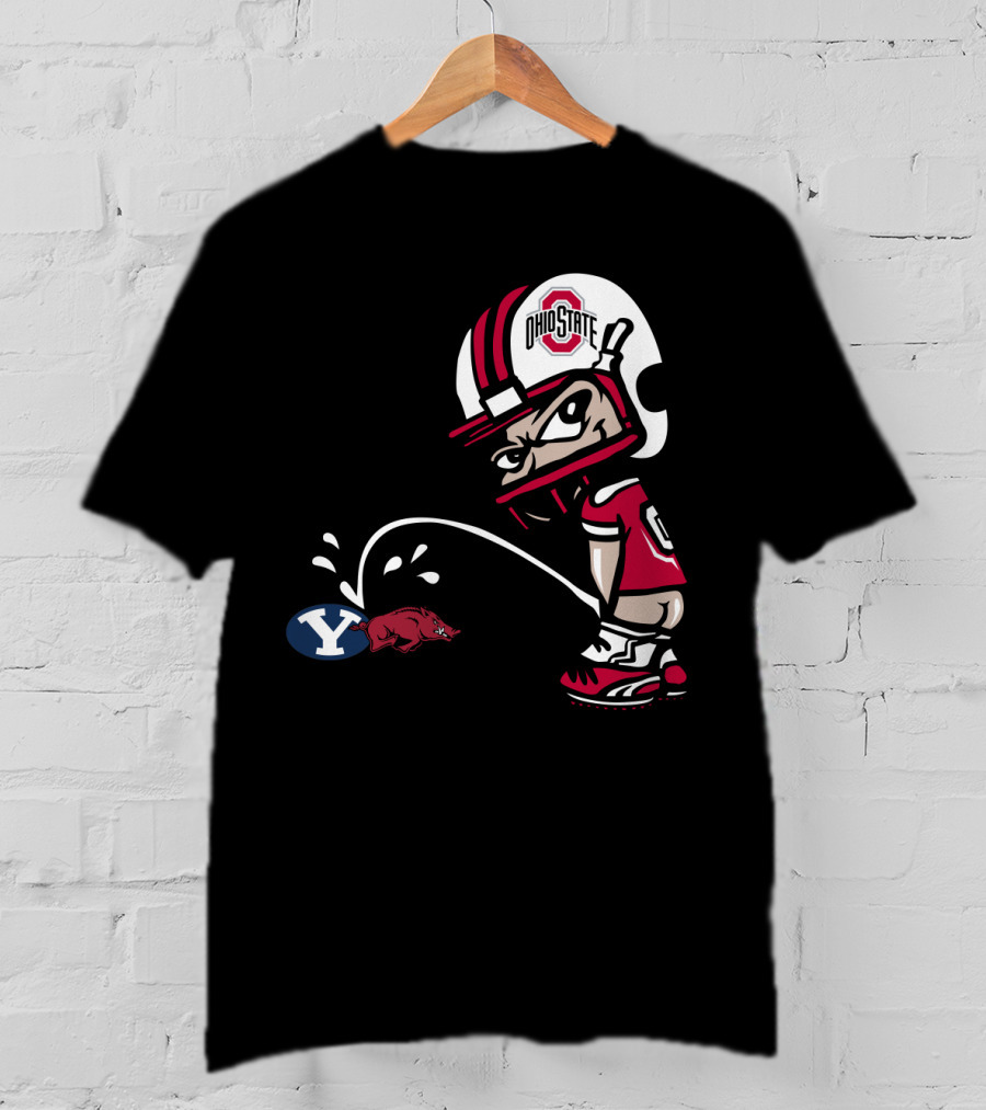 Ohio State Buckeyes Byu Razorbacks Football Cartoon T-Shirt