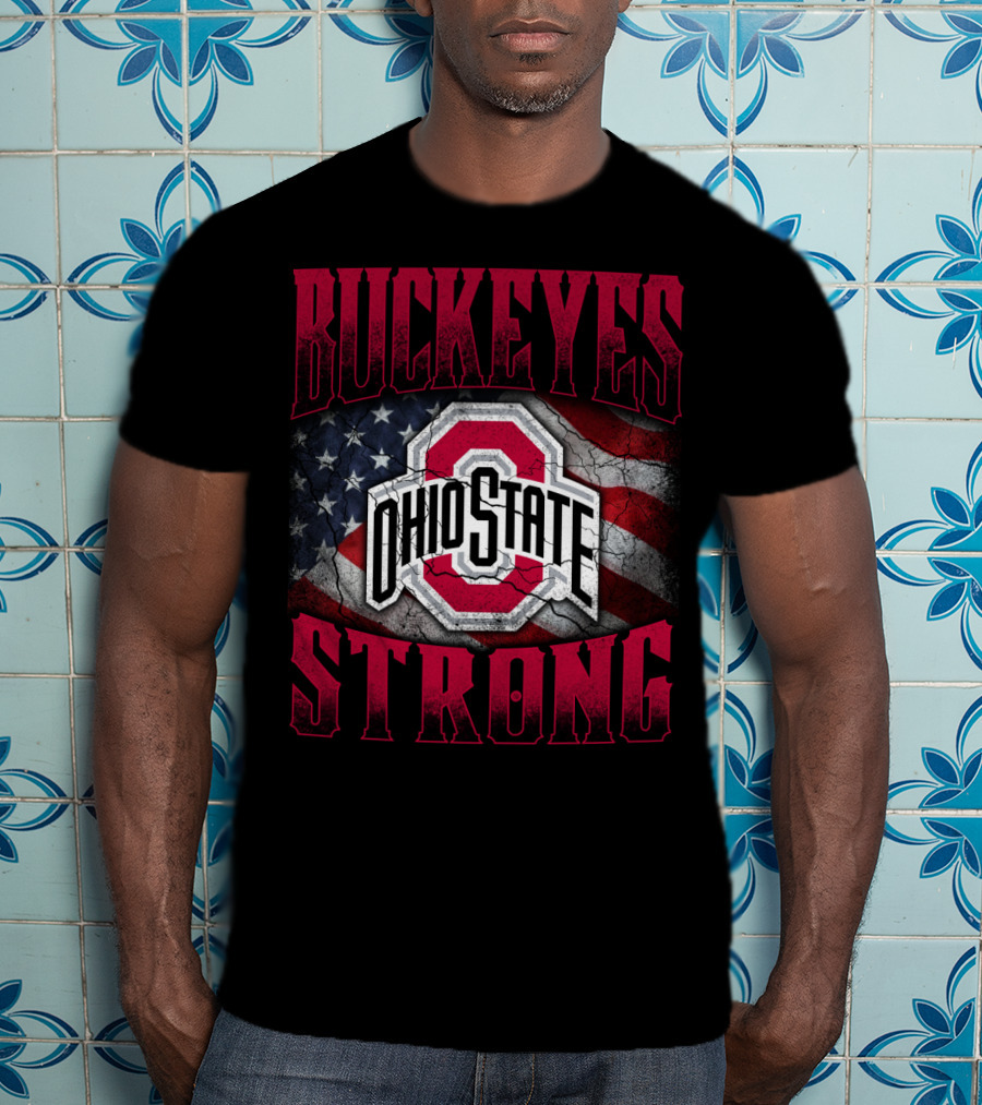 Ohio State Buckeyes Strong Usa Flag T-Shirt