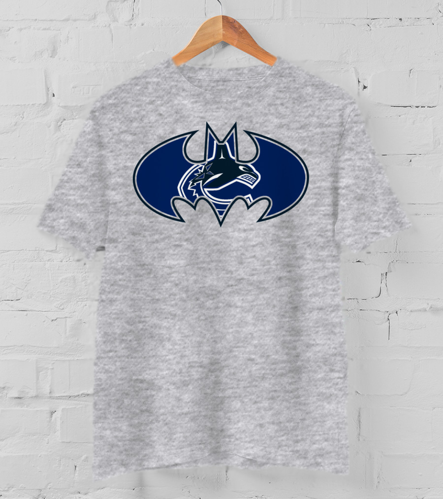 Vancouver Canucks Orca Batman Logo Fusion T-Shirt