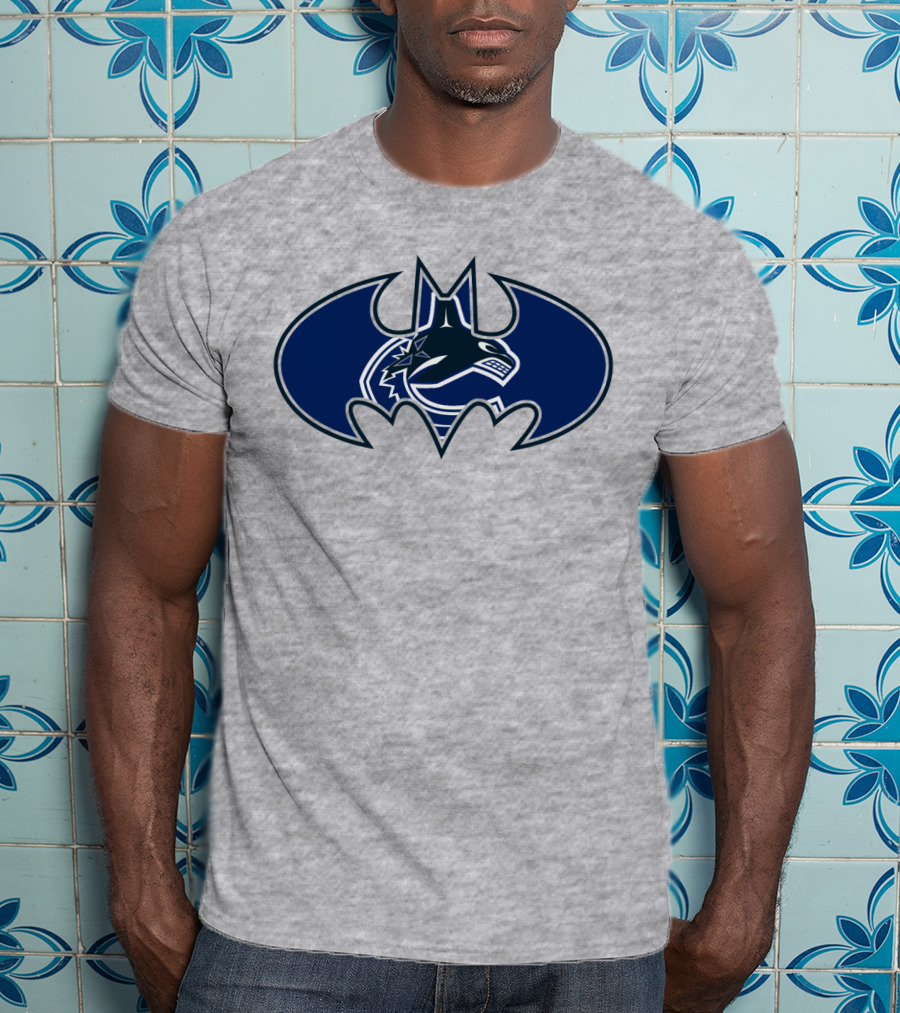Vancouver Canucks Orca Batman Logo Fusion T-Shirt