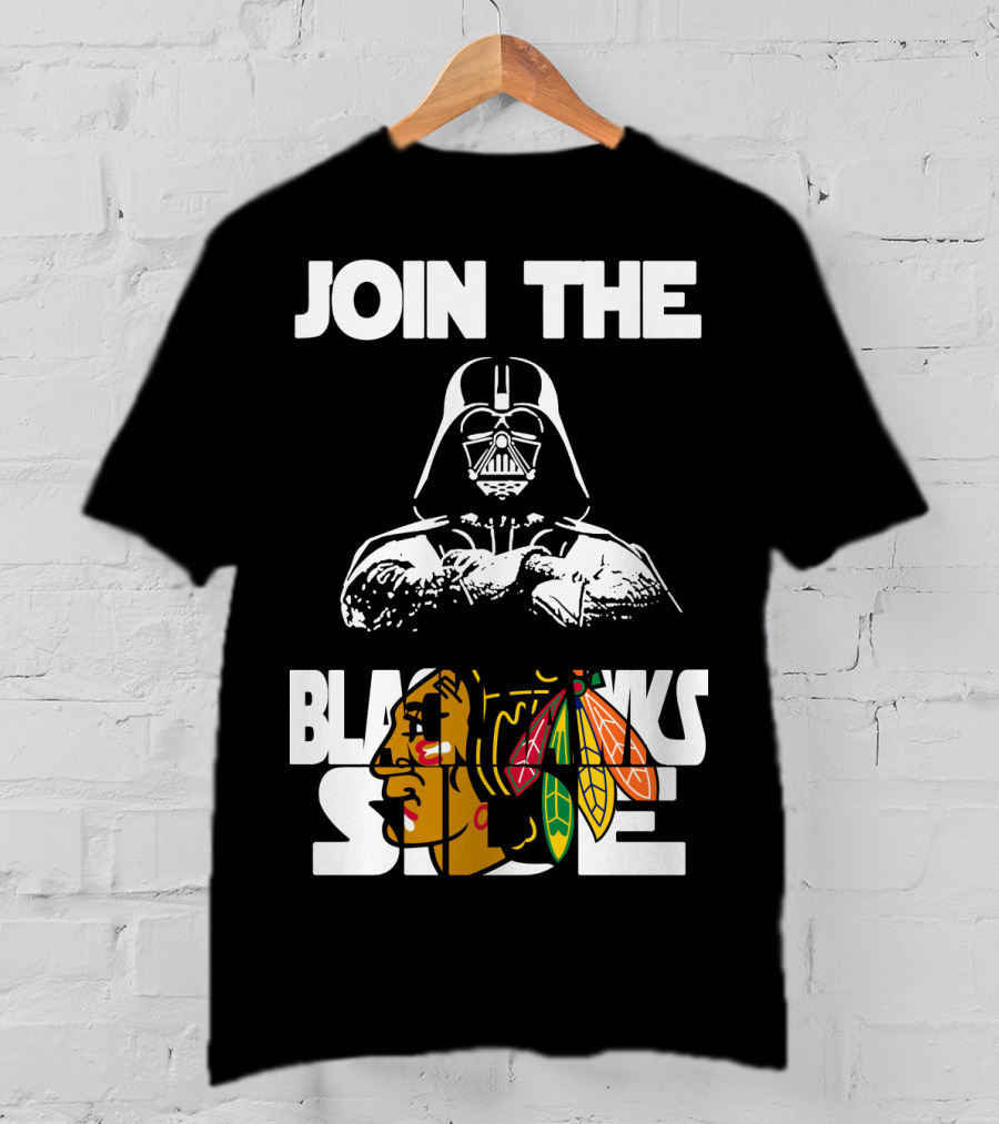 Join The Blackhawks Side Darth Vader T-Shirt