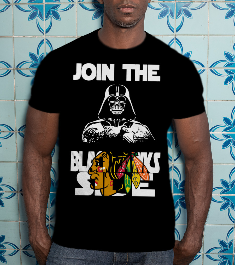 Join The Blackhawks Side Darth Vader T-Shirt
