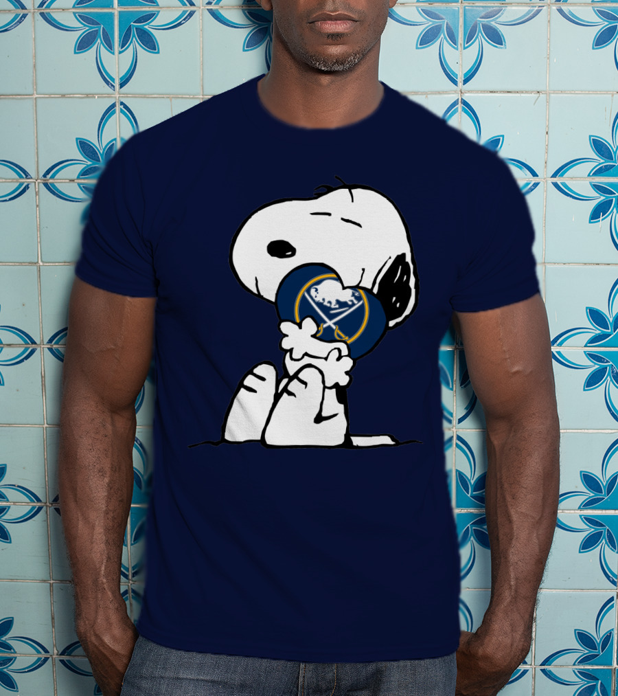 Snoopy Hugging Buffalo Sabres T-Shirt