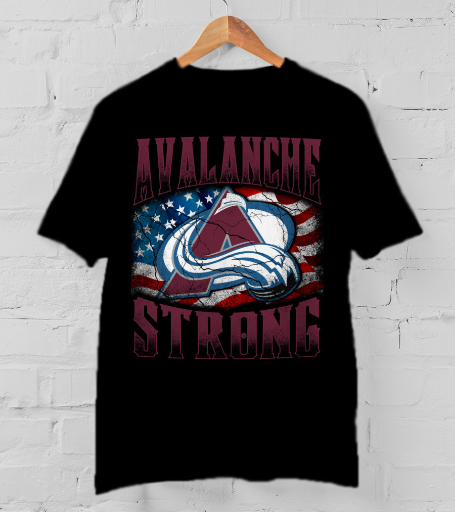 Avalanche Strong Colorado American Flag T-Shirt