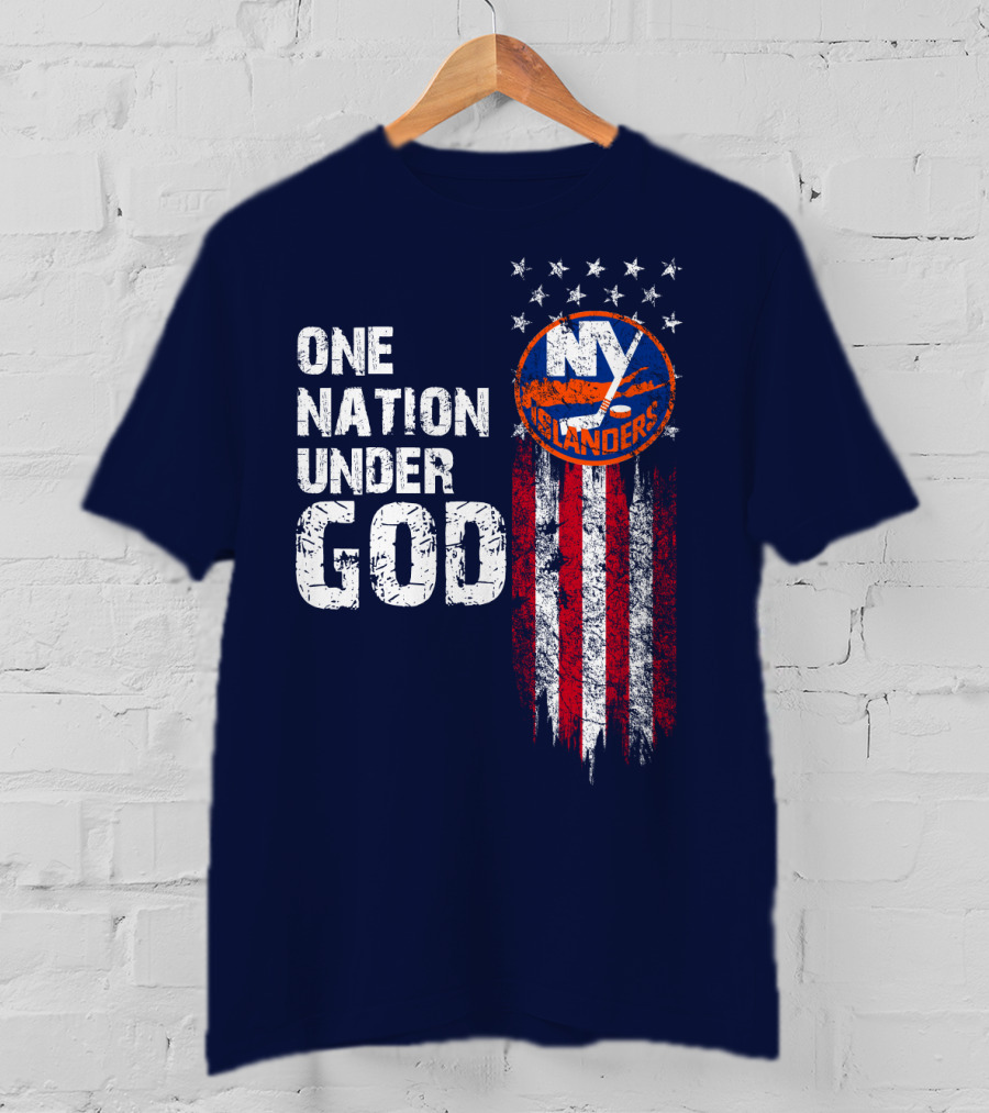One Nation Under God New York Islanders Stars And Stripes T-Shirt
