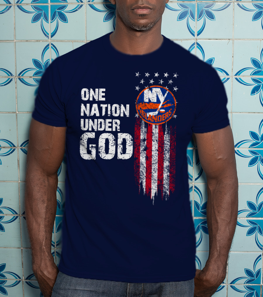 One Nation Under God New York Islanders Stars And Stripes T-Shirt