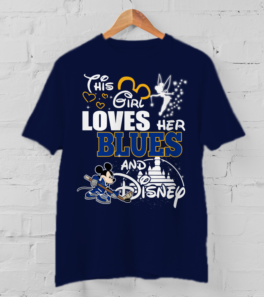 This Girl Loves Her Blues And Disney T-Shirt