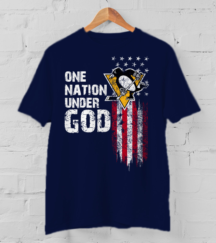 One Nation Under God Pittsburgh Penguins T-Shirt