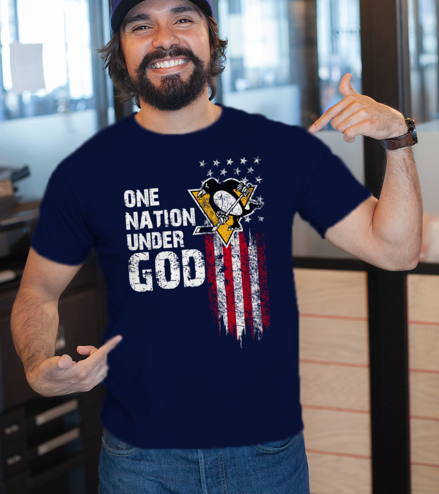 One Nation Under God Pittsburgh Penguins T-Shirt