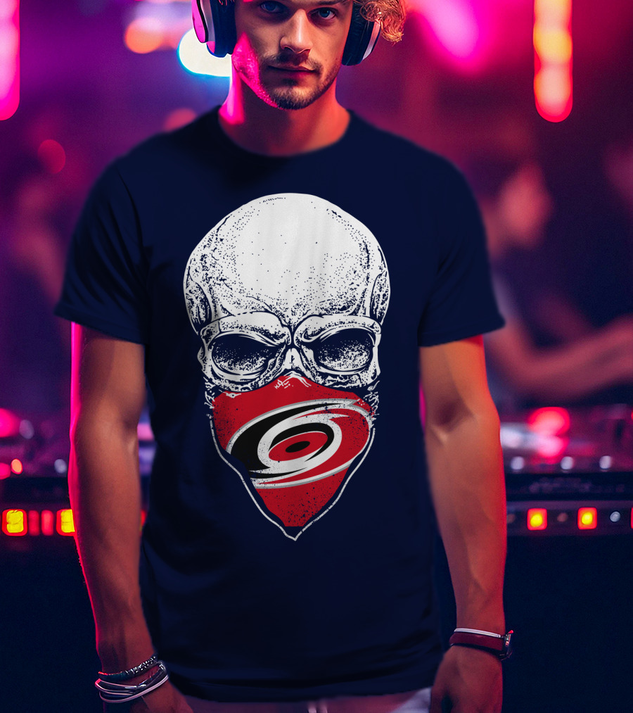 Carolina Hurricanes Skull Mask T-Shirt