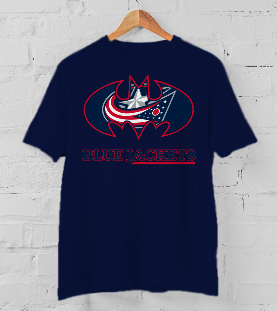 Blue Jackets Bat Emblem Fusion T-Shirt