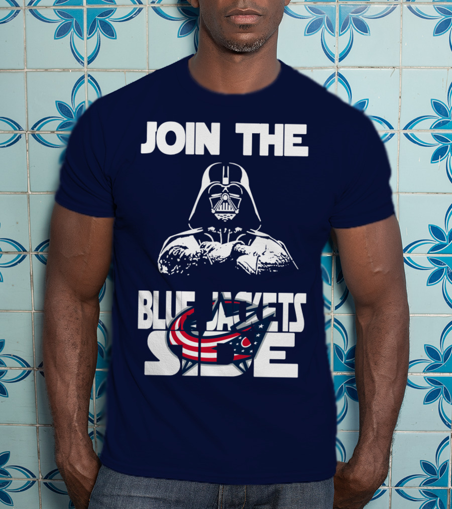 Join The Blue Jackets Side T-Shirt