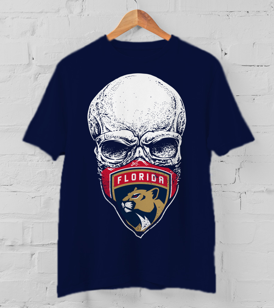 Florida Panthers Skull Logo Mask T-Shirt