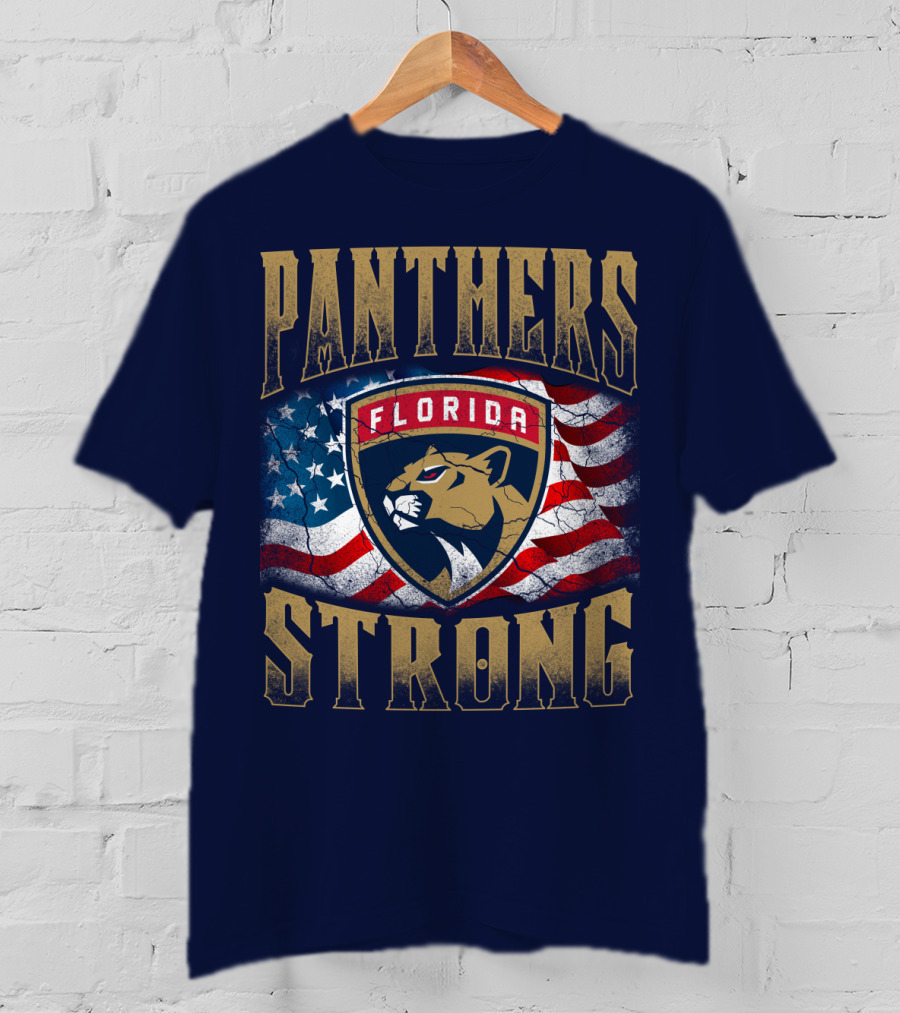 Panthers Strong Florida American Flag T-Shirt