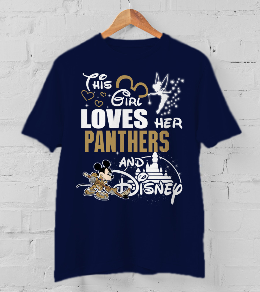 This Girl Loves Her Panthers And Disney T-Shirt